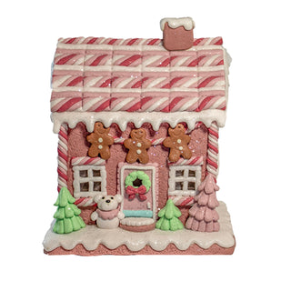 LED Candy Frosted Gingerbread Houses Sweep Shop GBJ0056