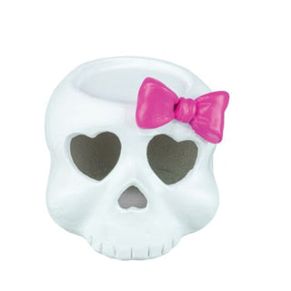 LED Light up Heart Eyes White Pink Jack Skull Tabletop Decor