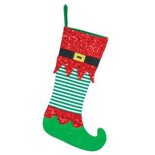 Elegant Bedazzled Elf Stocking 15006