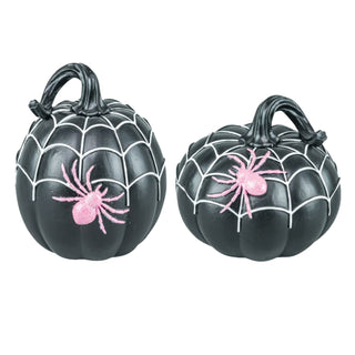 Halloween Spiders Web Pumpkin Tabletop Decor  55150