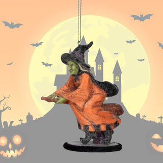 Halloween Witch Bat Ghost Ornament MTH13461