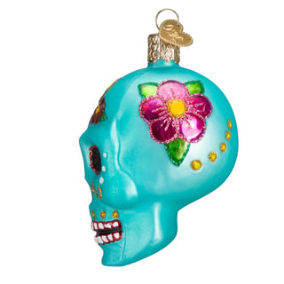 Day Of The Dead Blue Skull Ornament 26069