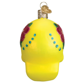 Day Of The Dead Yellow Sugar Skull Ornament 26079