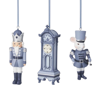 Blue Nutcracker Suite Ornament Set
