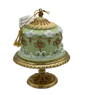 December Diamonds Patisserie Green Cake Ornament 29-29540b