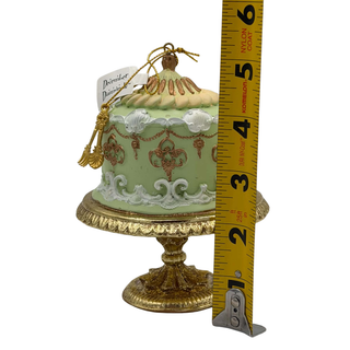 December Diamonds Patisserie Green Cake Ornament 29-29540b