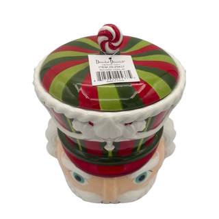 December Diamonds Red / Green Nutcracker Cookie Jar 29-29437