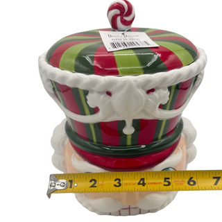 December Diamonds Red / Green Nutcracker Cookie Jar 29-29437