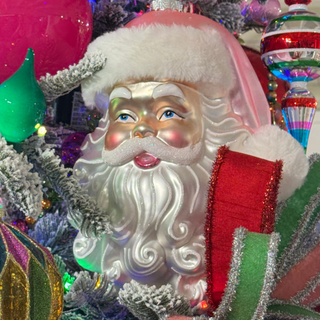 Large Pink Santa Head Ornament 4625030