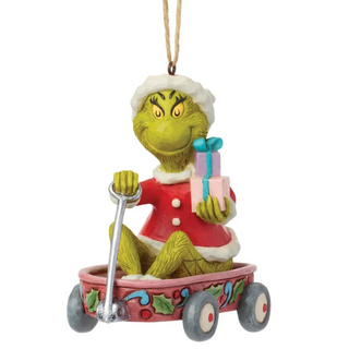Jim Shore Dr Suess Collection -Grinch in Wagon Ornament 6018965