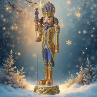 Dark Blue Champagne Regal Drummer or Staff Nutcracker MTX75511
