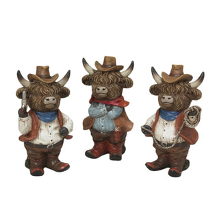 Pre-Order Spring 2026 Resin Highland Cow Cowboy Set