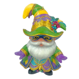 Pre-Order December Diamonds Mardi Gras Santa Gnome Ornament 65-65042