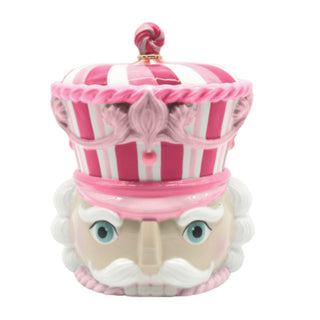 Pre-Order December Diamonds Pink Nutcracker Cookie Candy Jar 29-29600