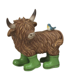 Pre-Order Spring 2026 Resin Highland Cow w/ Rainboots