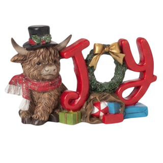 Pre-Order Christmas Highland Cow Noel Joy Signs 2795130