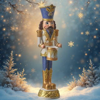 Dark Blue Champagne Regal Drummer or Staff Nutcracker MTX75511