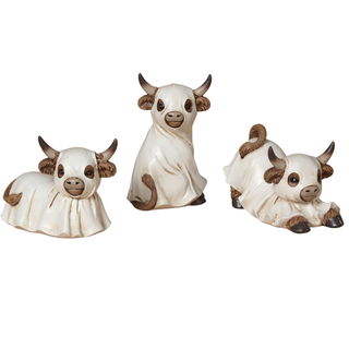 Pre-Order Halloween Highland Cow Playful Ghost Trio Set 2851280
