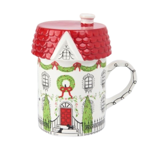 City House Coffee Hot Cocoa Tea Mug w/Lid 29-29984