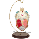 Faberge Jewel Egg Ornament, Ivory Rose