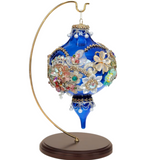 King's Jewel Fancy Finial Ornament Blue