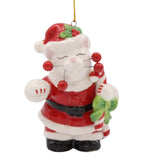 Porcelain Cat Ornament - Santa