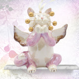 Whisker the Purple Angel Cat Ornament