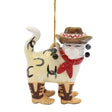 Porcelain Cat Ornament - Cowboy