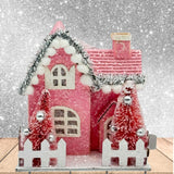 Raz Imports Pink Village Cape Cod House Ornament 3.5" #2