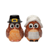 Thanksgiving Pilgrim Owl Salt And Pepper Set