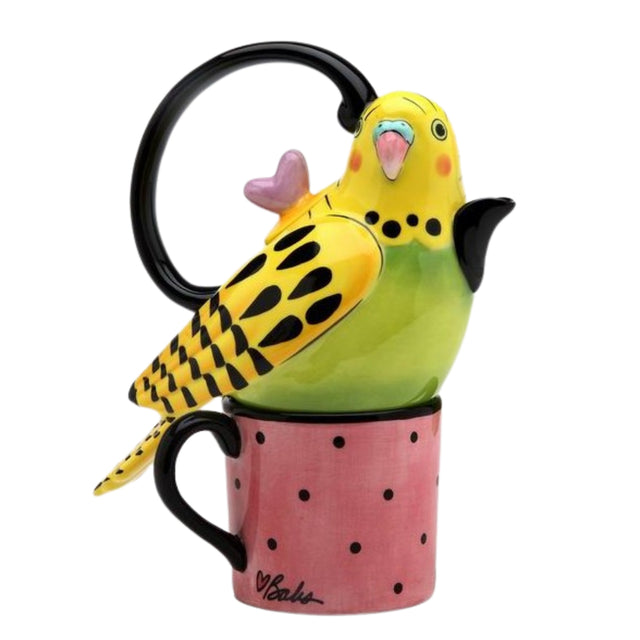 Whimsical Flights Of Fancy: Yellow Parakeet Tea For One By Babs