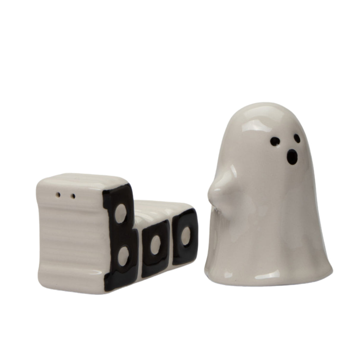 Halloween Ghost & BOO Salt & Pepper Shaker Set