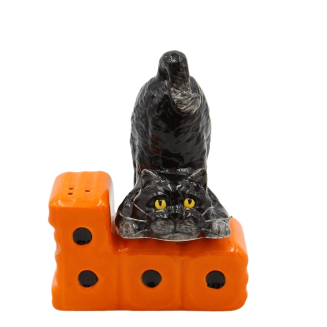 Magnetic Halloween Black Cat & Boo Salt & Pepper Shaker Set