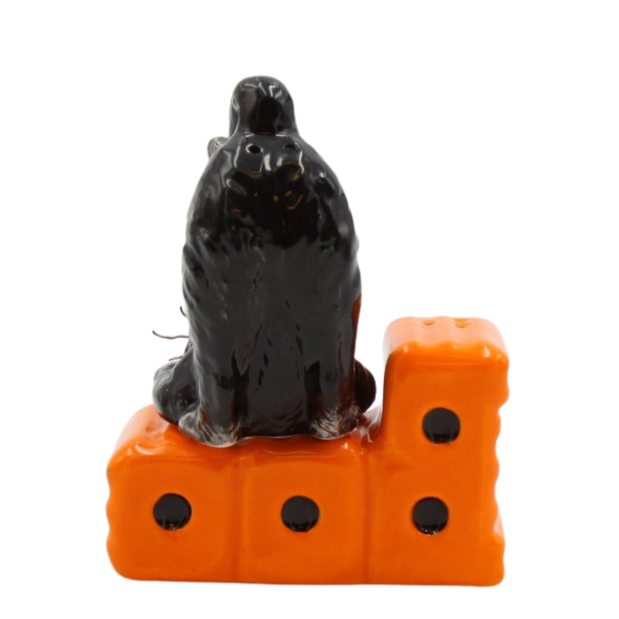 Magnetic Halloween Black Cat & Boo Salt & Pepper Shaker Set