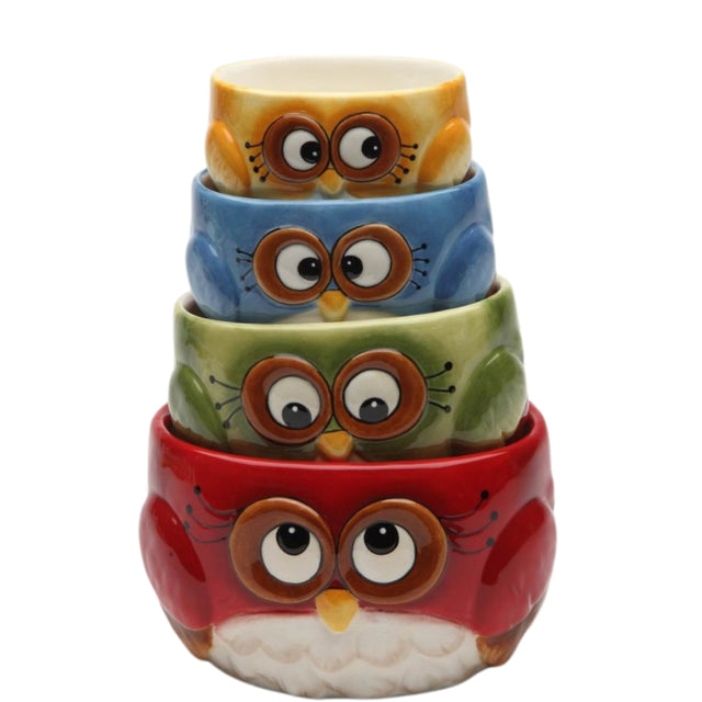 Cosmos Whimsical Christmas 2024 Owl: Measuring Cup (4 Pcs Set)