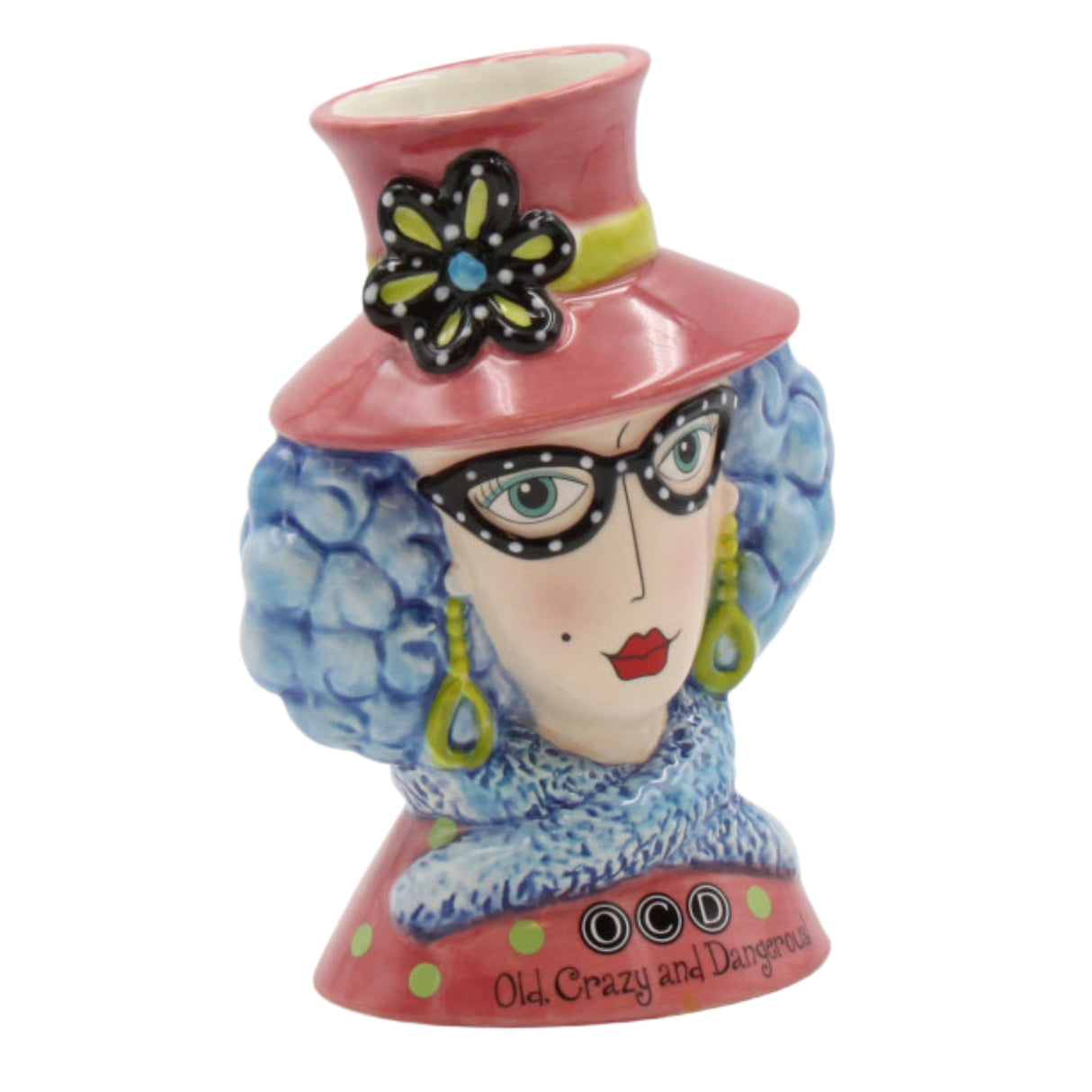 Dollymama Vase - Blue Hair Makeup Brush Holder