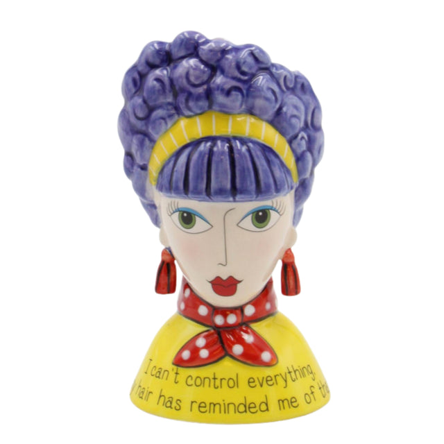 Dollymama Vase -Purple Hair Makeup Brush Holder