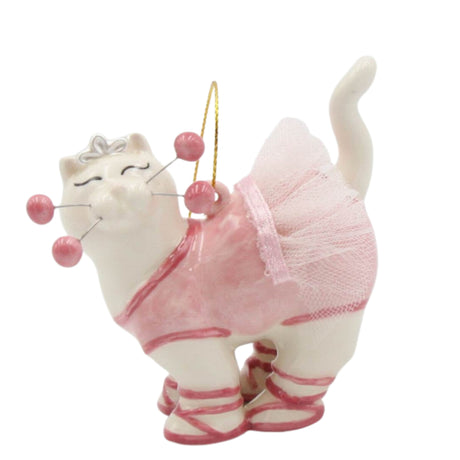 Christmas 2024 Whimsical Whisker Cat Ornament -Ballerina