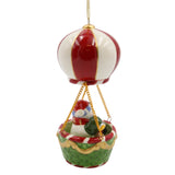 Christmas 2024 Whimsical Snowman Hot Air Balloon Ornament