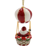 Christmas 2024 Whimsical Santa & Dogs Hot Air Balloon Ornament