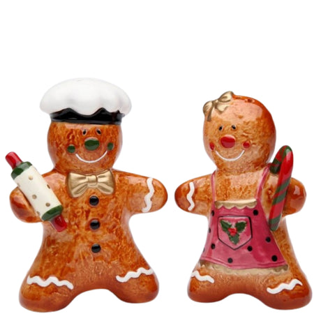 Christmas Gingerbread Salt & Pepper Shaker Set