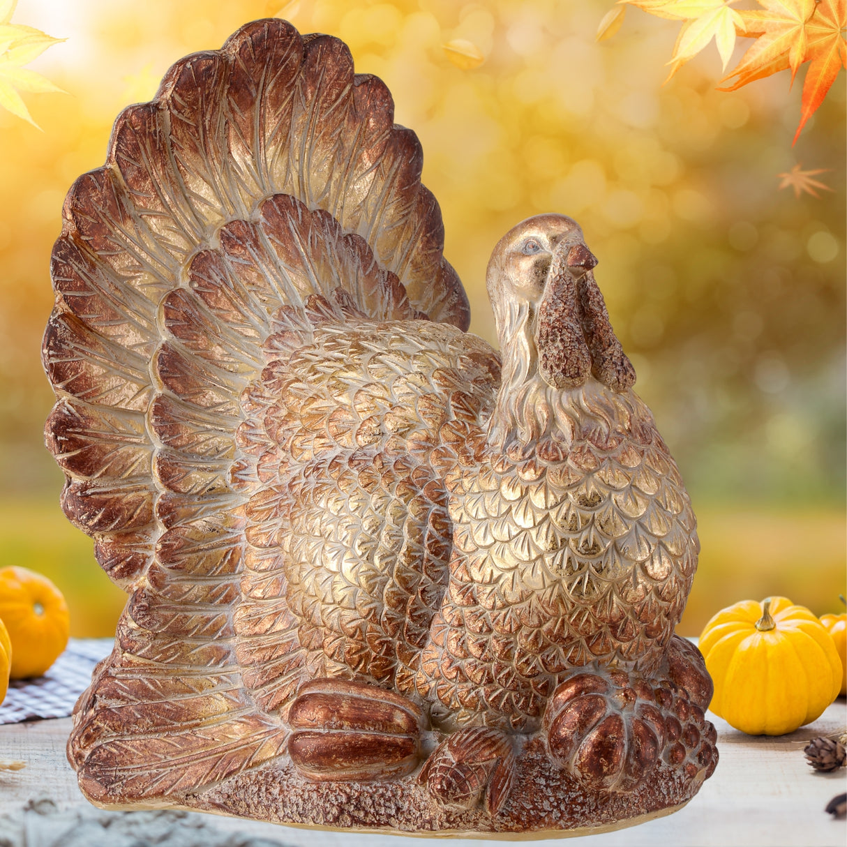 Amber & Copper Turkey Tabletop Centerpiece Decor