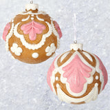 4 in Resin Elegant Sweets Ball Ornament Set