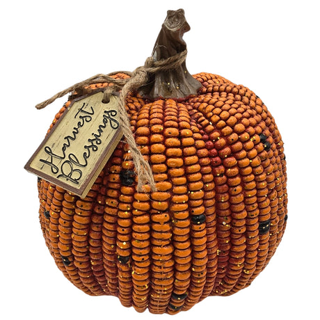 Harvest Blessings Tagged Orange Kernal Field Corn Pumpkin