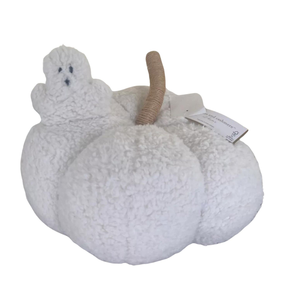 Halloween Sherpa Plush White Pumpkin & Mini Ghost