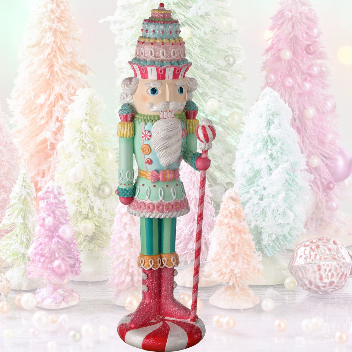 22" Sweet Shoppe Pastel Peppermint Nutcracker