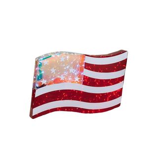 USB Elec. or B/O Lit Holographic American Flag 2774280