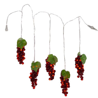 Kurt Adler 22' 100-Light Burgundy Grape Cluster LED Light Set  AD1013BURG