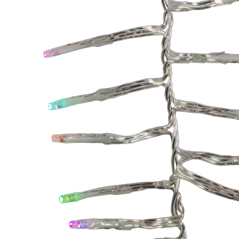 PRE_ORDER Kurt Adler 16' 480-Light RGB 3MM LED Twinkle Cluster Garland With Clear Wire AD1049RGB