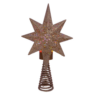 13.75" Gold Glitter Polaris Star Projector Treetop AD1055